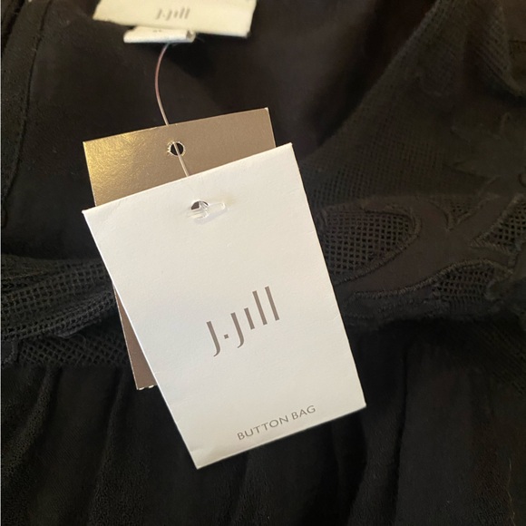 J.jill black textured appliqué Aline shape top size XL - Picture 11 of 13